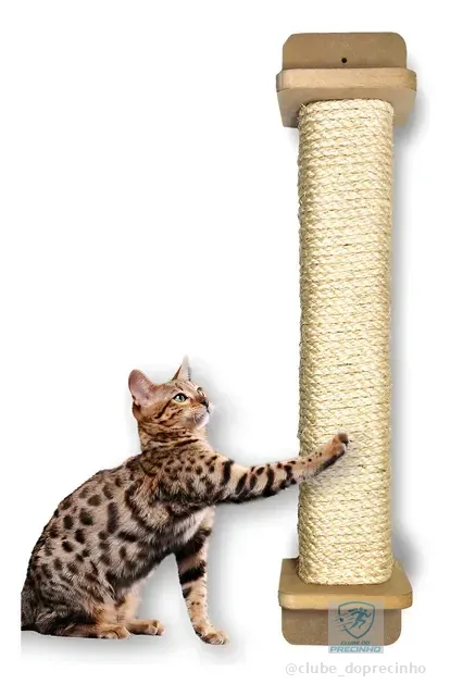 Arranhador Gato Grande Parede 80cm Sisal De 8mm