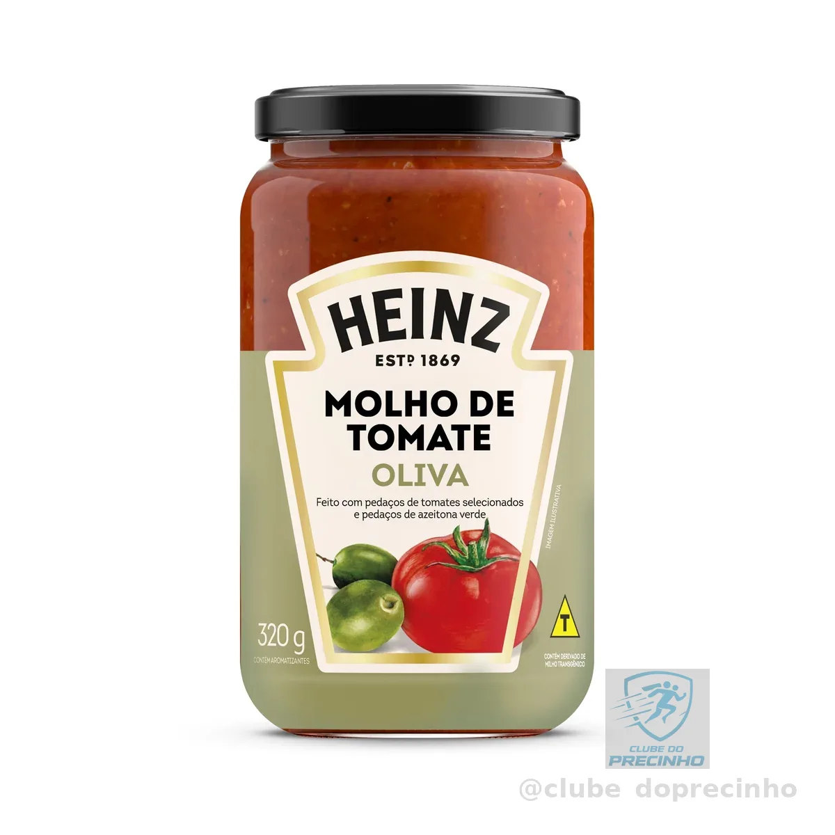 Heinz Molho de Tomate Rústico Oliva em vidro, 320G