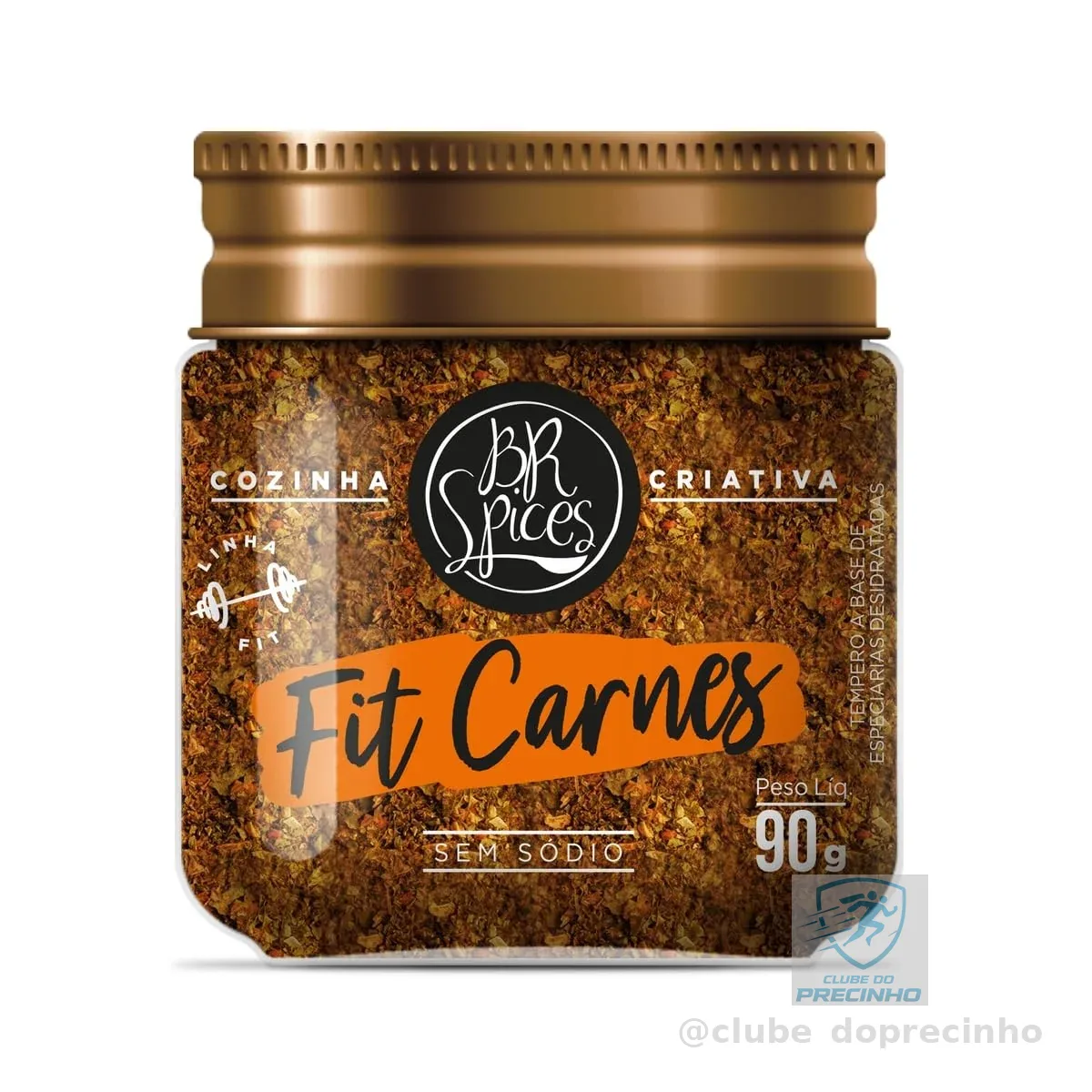 Tempero para Carne Zero Sódio BR Spices Fit Pote 90g
