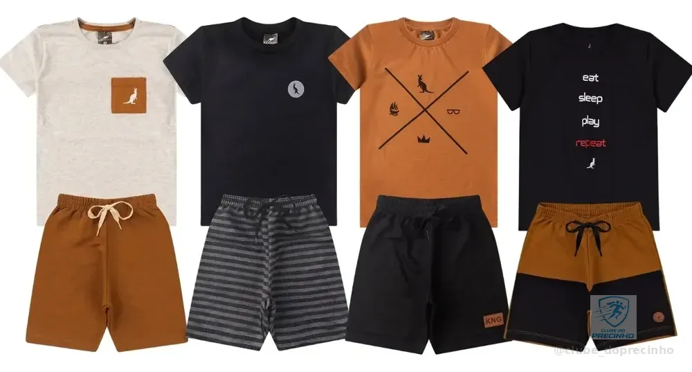 Kit 2 Conjuntos Roupa Infantil Menino