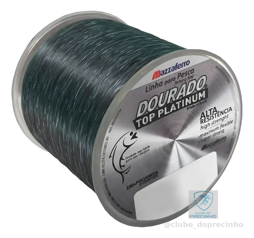 Linha Pesca Dourado Top Platinum Prata 0,60mm 330 M 50,7 Lbs