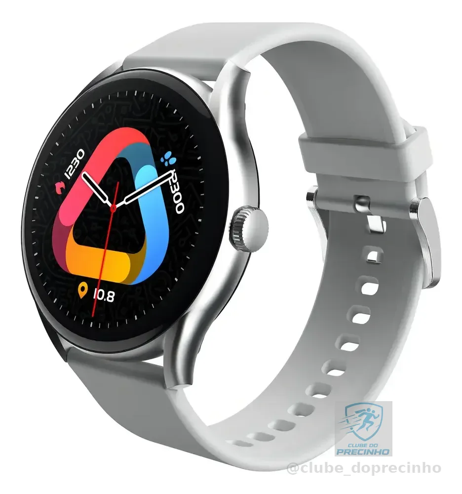 Relógio Smartwatch Qcy Gt S8 Tela Amoled Bluetooth Ipx8 Cor Cinza