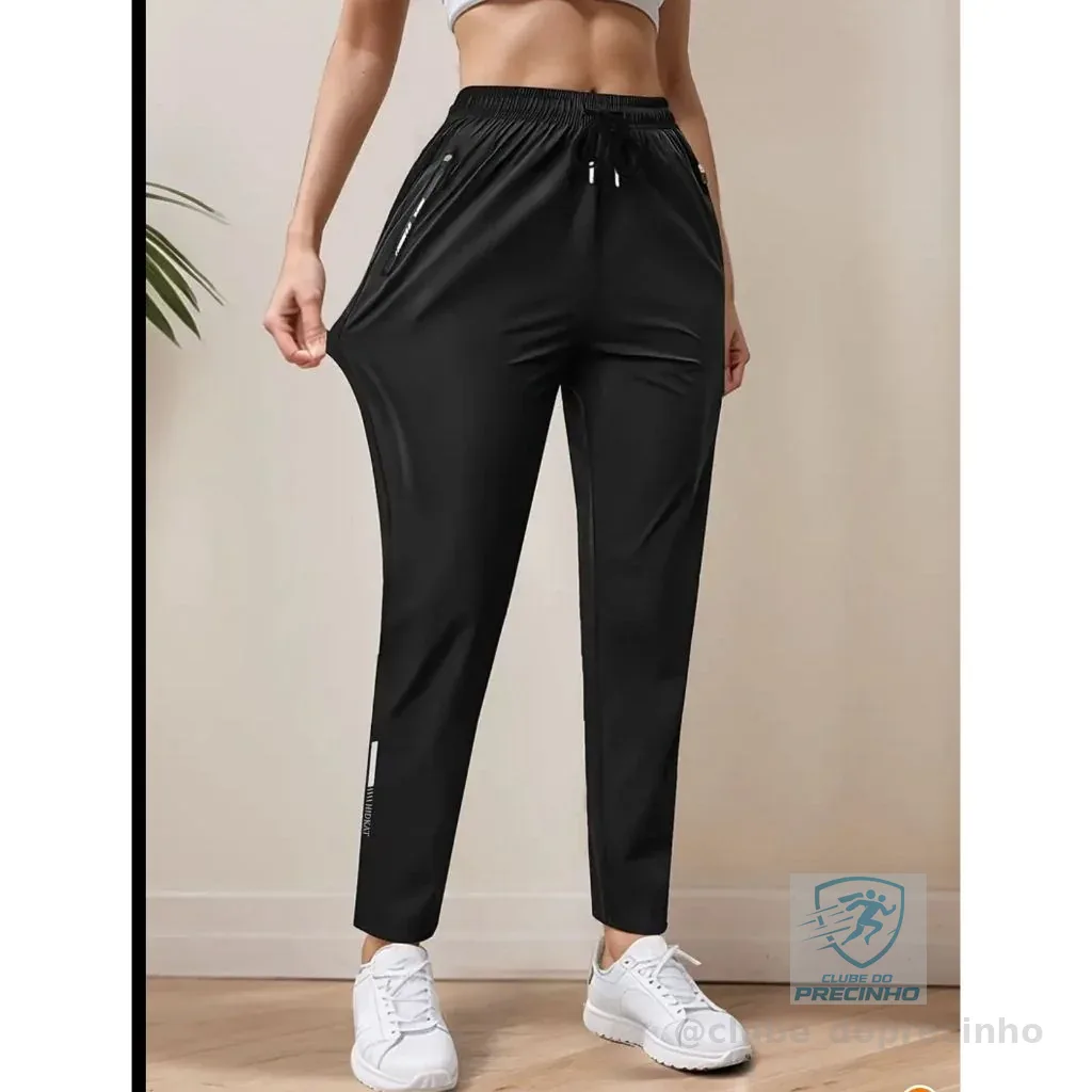 Calça Feminina Com Elastano Esportiva Fitness Slim Fit