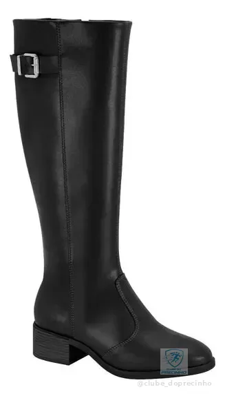 Bota Beira Rio Feminino 9087-106 Preto Lisa 38 Br