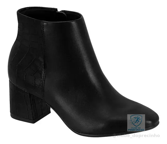 Bota Beira Rio Feminino 9076-111 Preto Lisa 35 Br