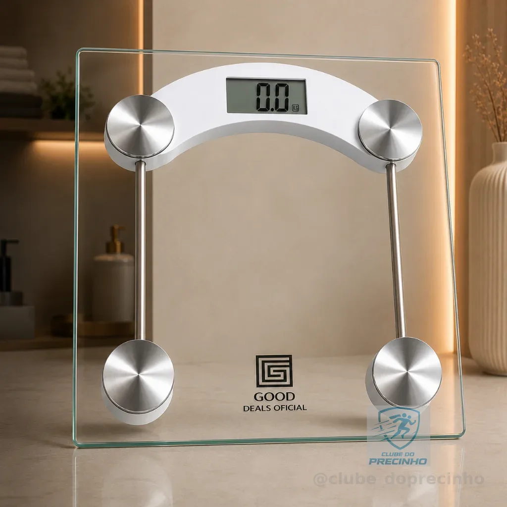 Balança Digital De Vidro até 180Kg Portátil Corporal