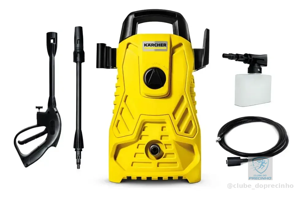 Lavadora de Alta pressão Kärcher Compacta 1500 PSI/Libras 1400W 300L/h com Aplicador de Detergente e Lança Regulável 220v