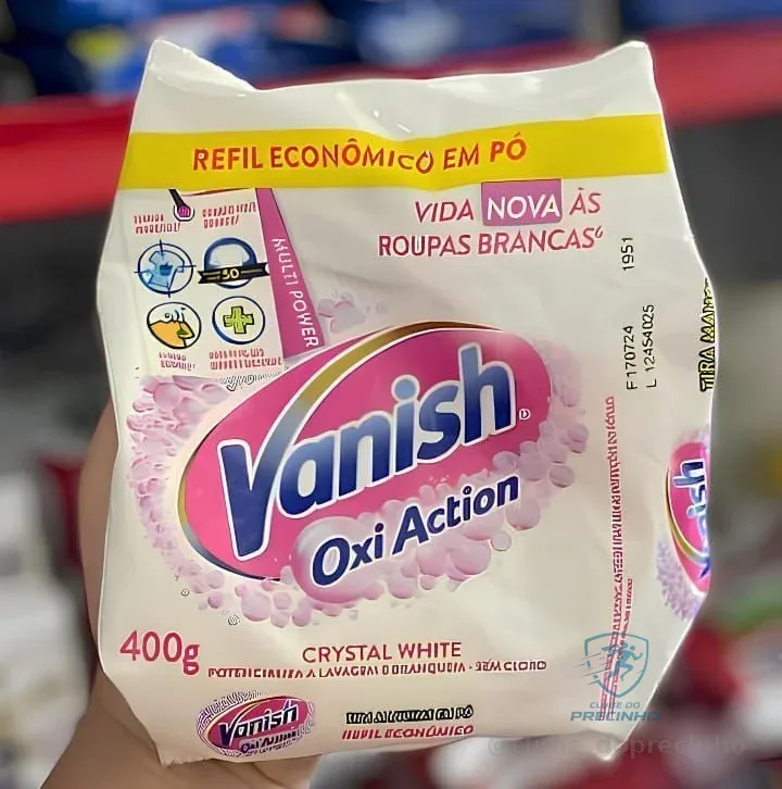 VANISH PARA ROUPAS BRANCAS, remove qualquer mancha