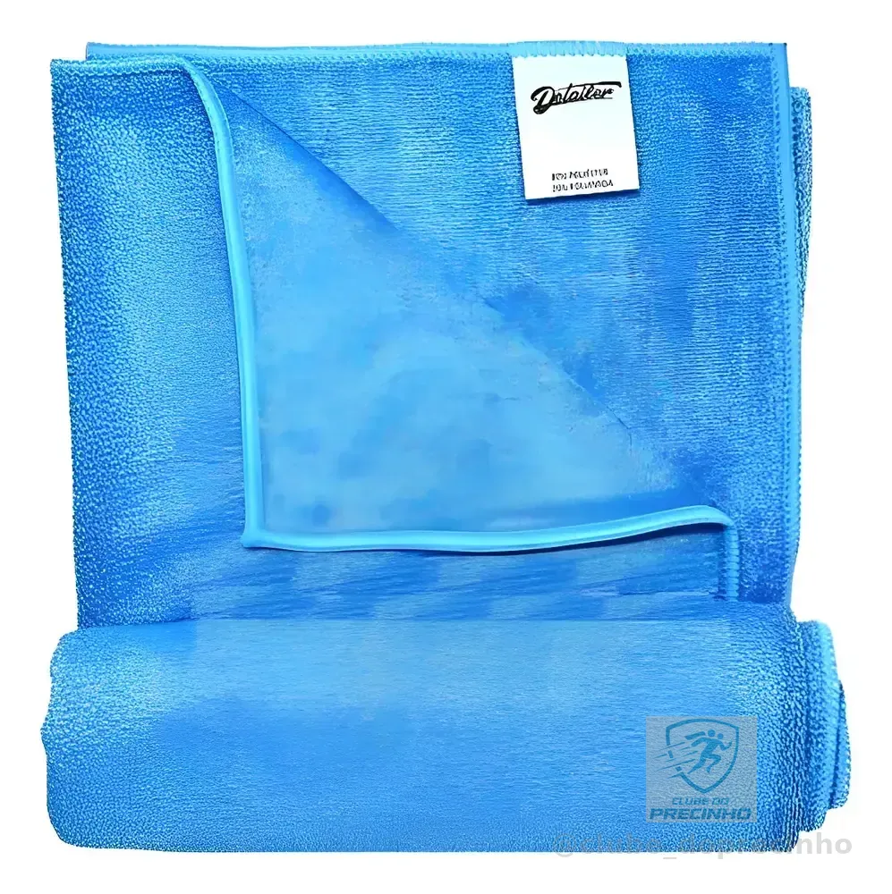 Toalha Pano Para Secagem Automotiva Rápida 48x88cm -detailer Azul-claro