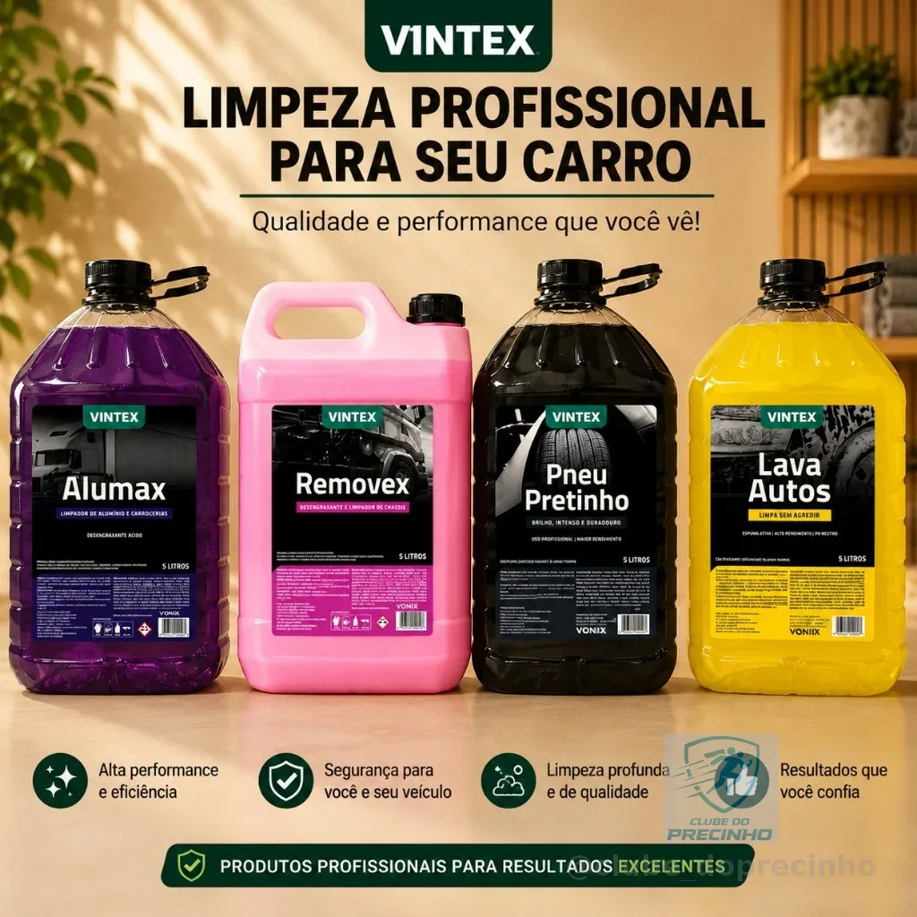 VONIXX/VINTEX - LIMPEZA COMPLETA - ALUMAX + REMOVEX + PNEU PRETINHO + LAVA AUTOS