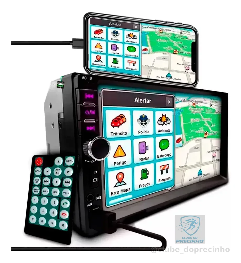 Central Multimídia Mp5 2 Din 7 Polegadas Espelhamento Usb Sd Bluetooth 7810h First