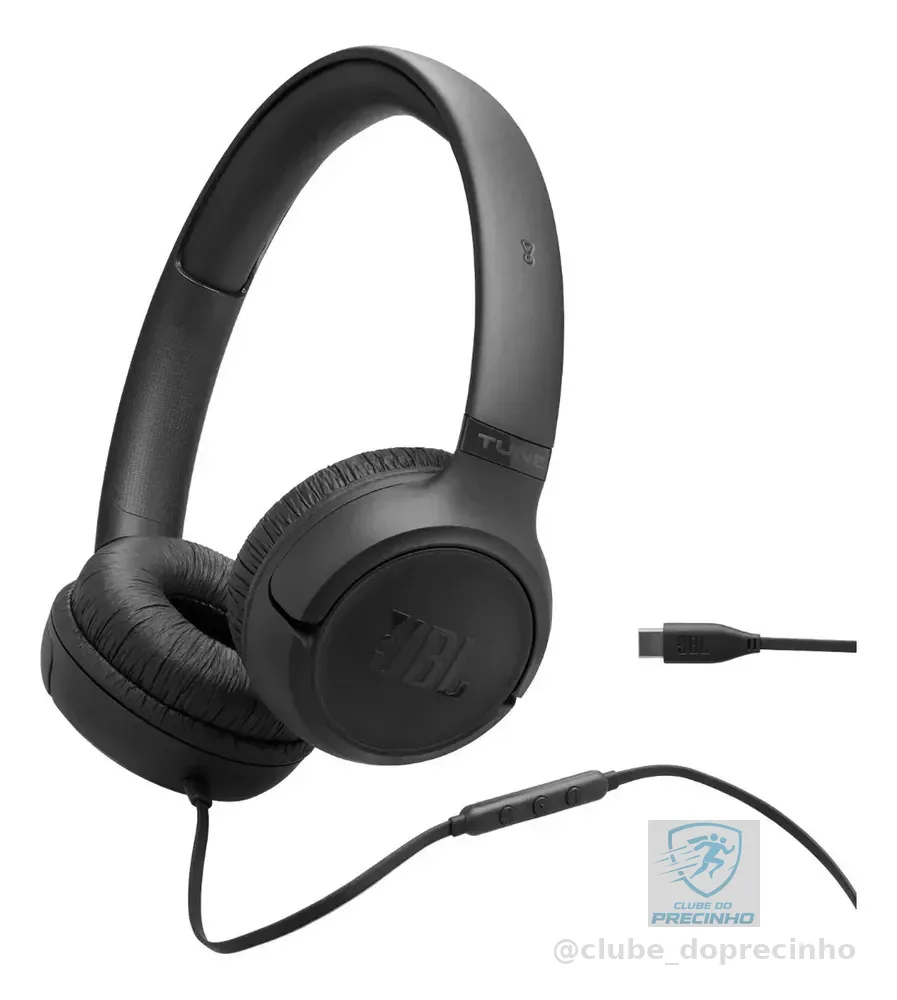 Fone De Ouvido Com Fio Tune 530c Jbl - Preto Preto