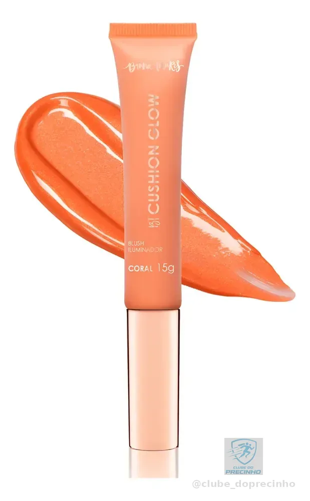 Blush Iluminador - Bt Cushion Glow 15g - Bruna Tavares Coral