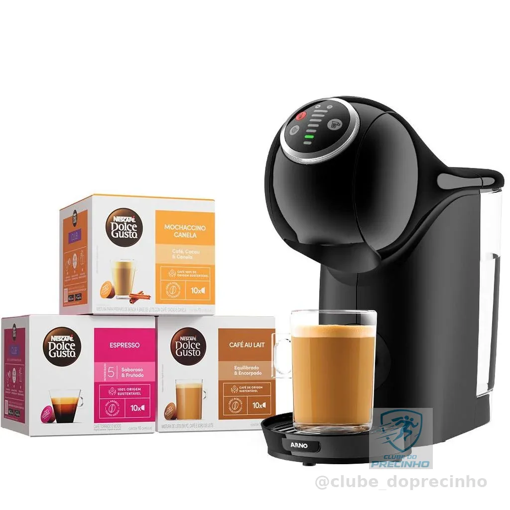 Kit Cafeteira Dolce Gusto Genio S Plus Preta + 30 cápsulas