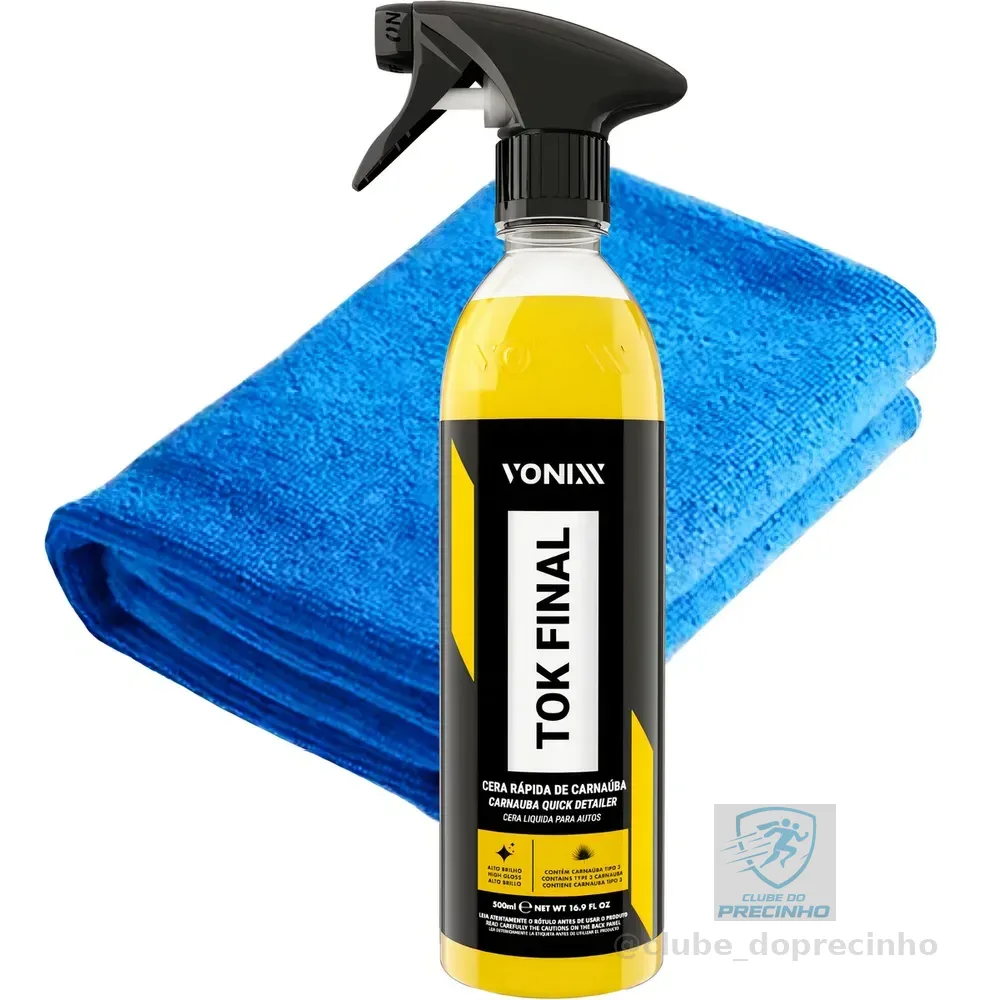 Cera Líquida Carnaúba Vonixx Tok Final Proteção Pintura 500ml + Toalha Microfibra