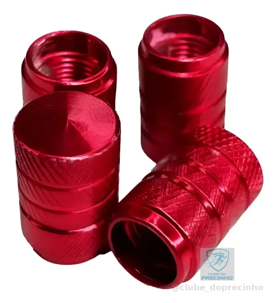 Kit 4 Pçs Tampinha Bico Pneu Válvula Carro Moto Bike Brinde