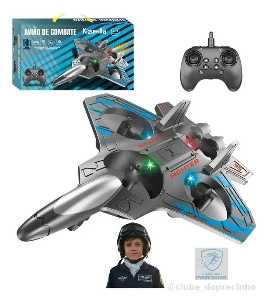 Avião Controle Remoto Jato Caça Brinquedo Planador Drone Variados Aviao Drone