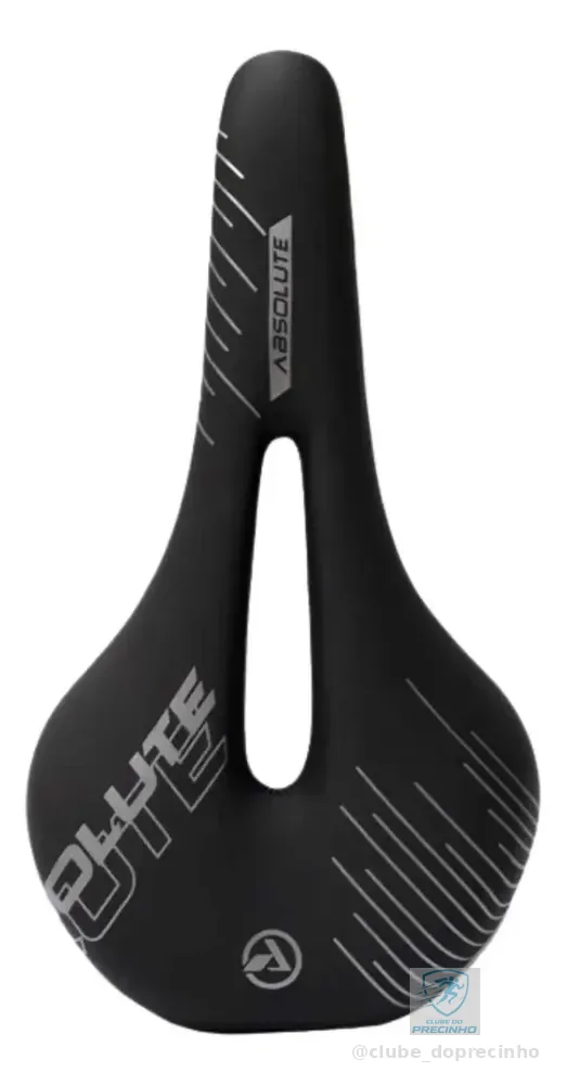 Banco Selim Bike Absolute Nero Gel Mtb Road 268x146mm Vazado Preto 26.8 Cm 14.6 Cm