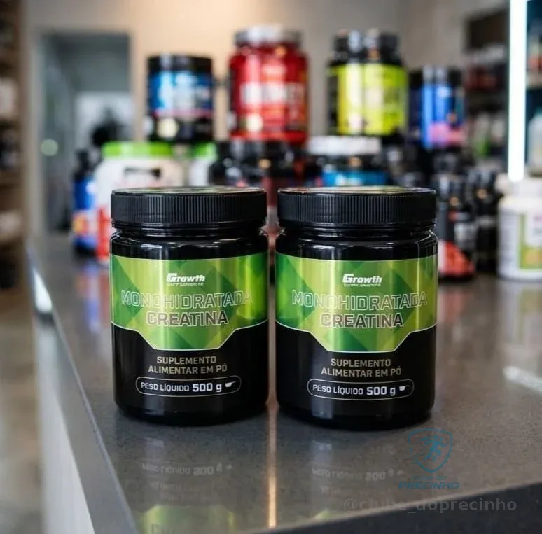 Creatina Monohidratada 500g Growth Supplements - Sem Sabor Em Pó