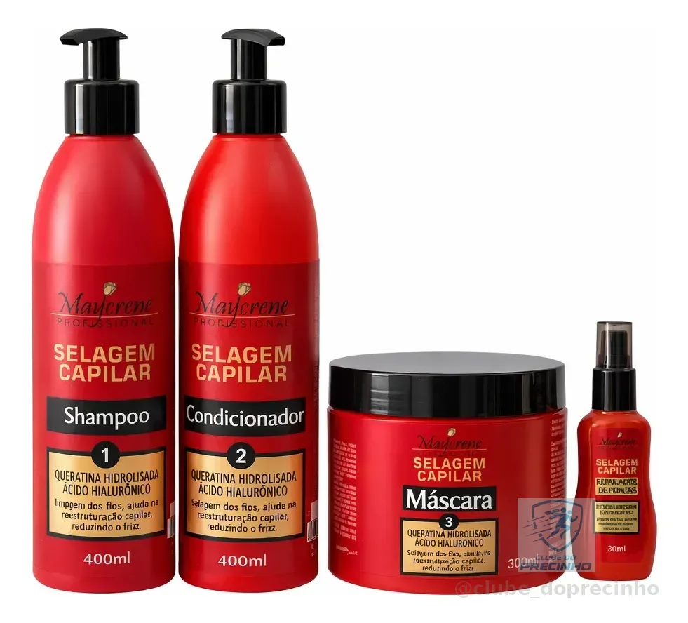 Kit Queratina Hidrolisada + Ácido Hialurônico Capilar 4x1