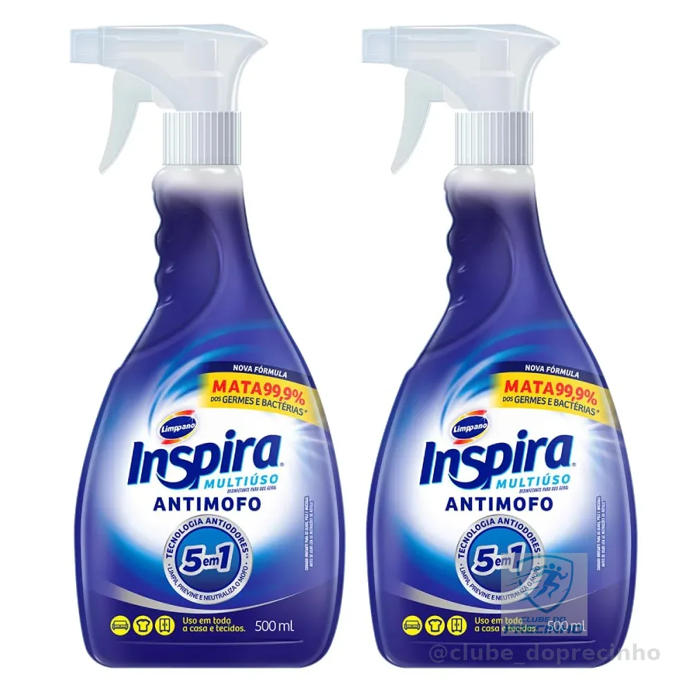 Limppano Desinfetante Spray Inspira Multiuso Antimofo 500ml Pack 2 unidades