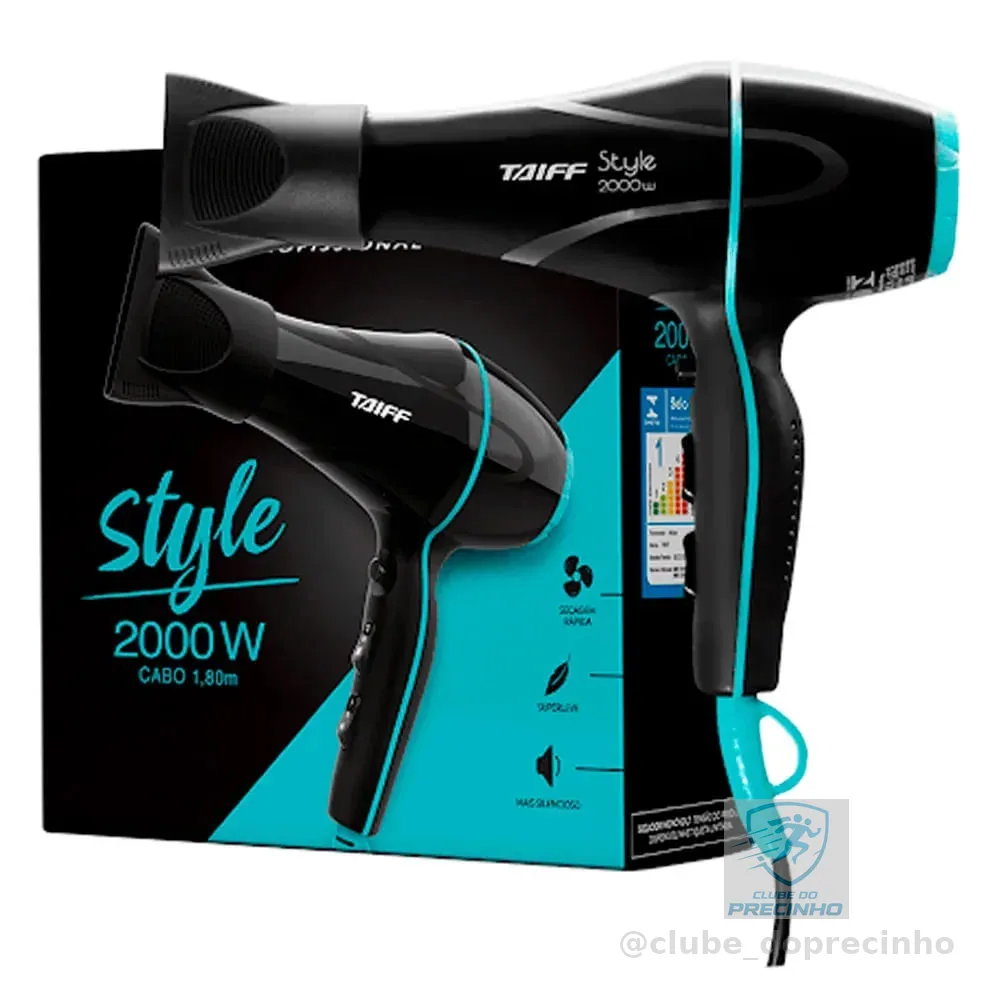 Secador Taiff Style Preto 2000W 127V