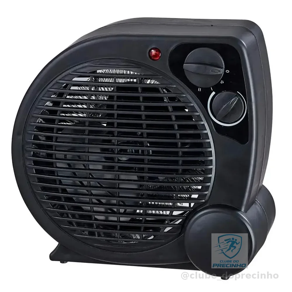 Aquecedor Elétrico 110v Portátil A Ar Ventilador Quente Preto Aq04 - Mimo Style