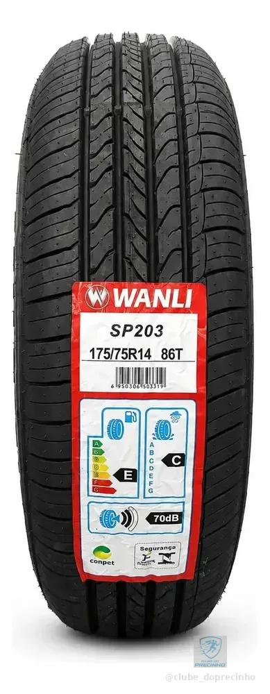 Pneu Wanli 175/75r14 86t Sp203 aro 14