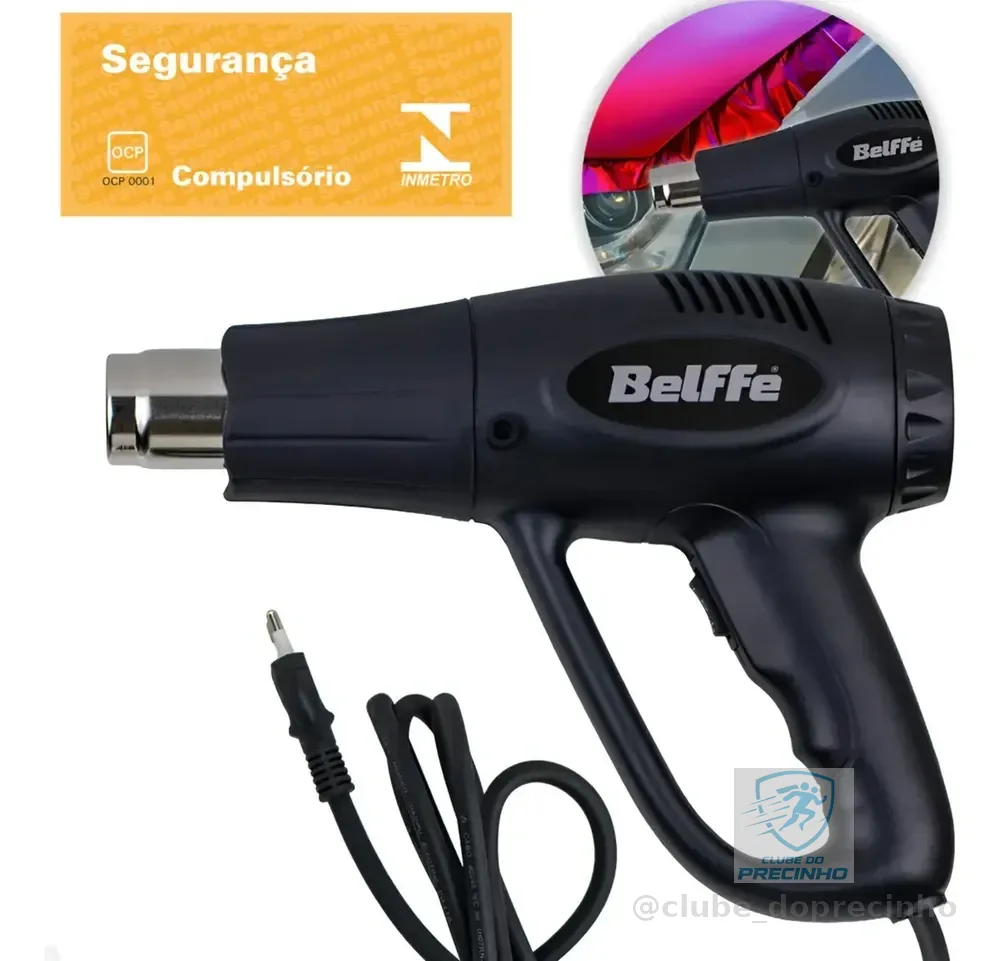 Soprador Térmico 2 Estágios Ar Quente 1500/2000w Belffe Cor Preto