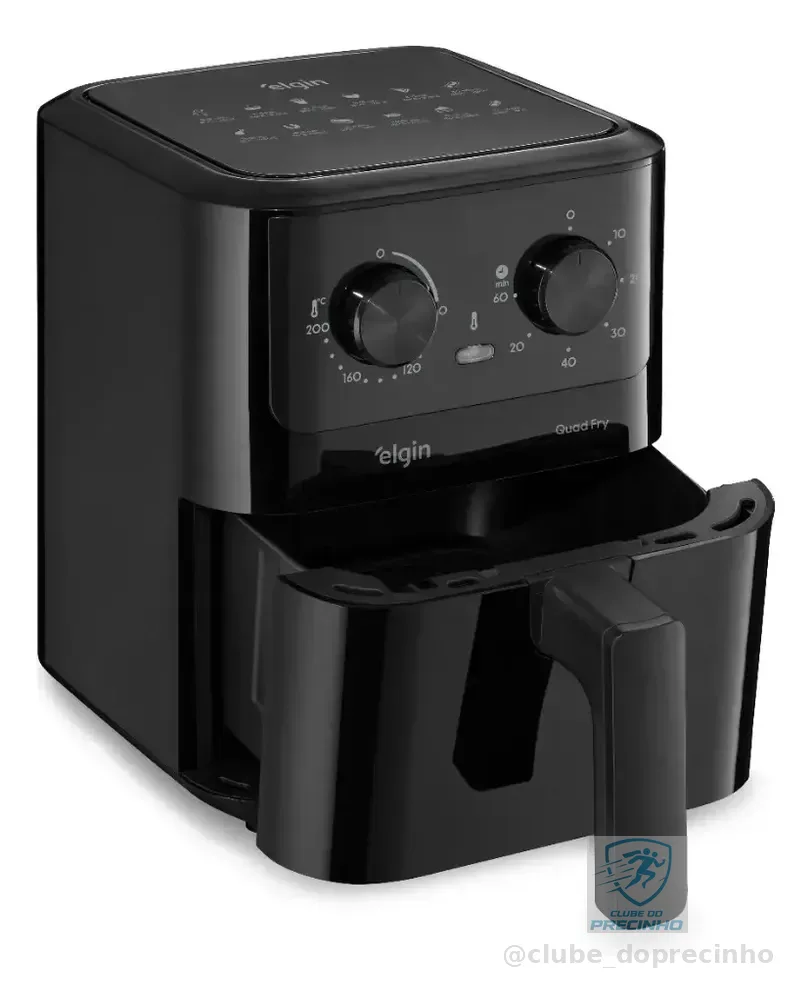 Fritadeira Elétrica Air Fryer Quad Fry 4,2 L,1400w Preto Elgin