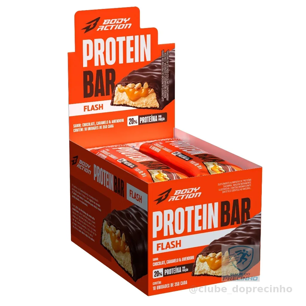 Barra de Proteína Snacks Protein Bar Flash 35g 10 Unids Bodyaction
