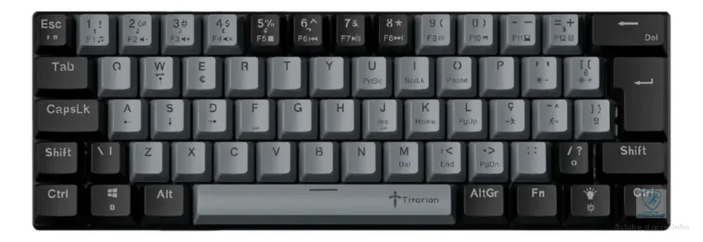 Teclado Mecânico Gamer 60% Switch Huano Brow Red Pc Computador Switch Vermelho Português Brasil - Titorion