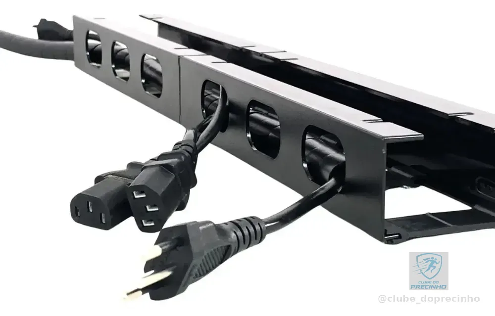Organizador De Fios E Cabos Baixo Mesa Oculto - 0,5 Mt C/nfe Preto