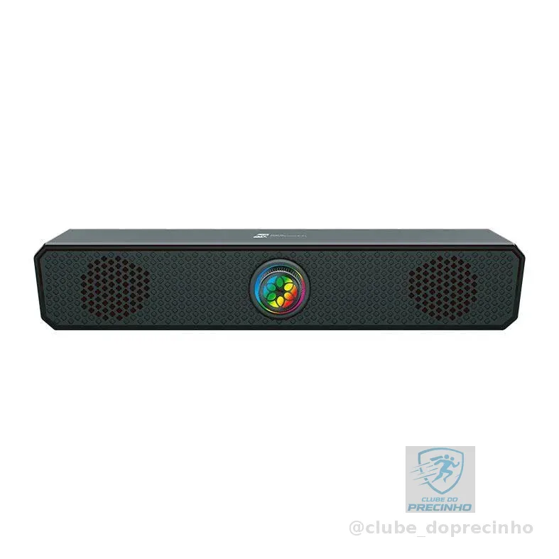 Caixa de Som R8 SP04, 2x3W RMS, USB, Preto, R8-SP04-RBW-V2