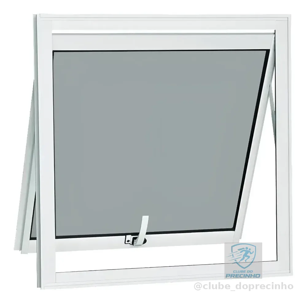 Vitro Max Ar 60x60 Janela Banheiro Alumínio Perfil Linha 25 Branco