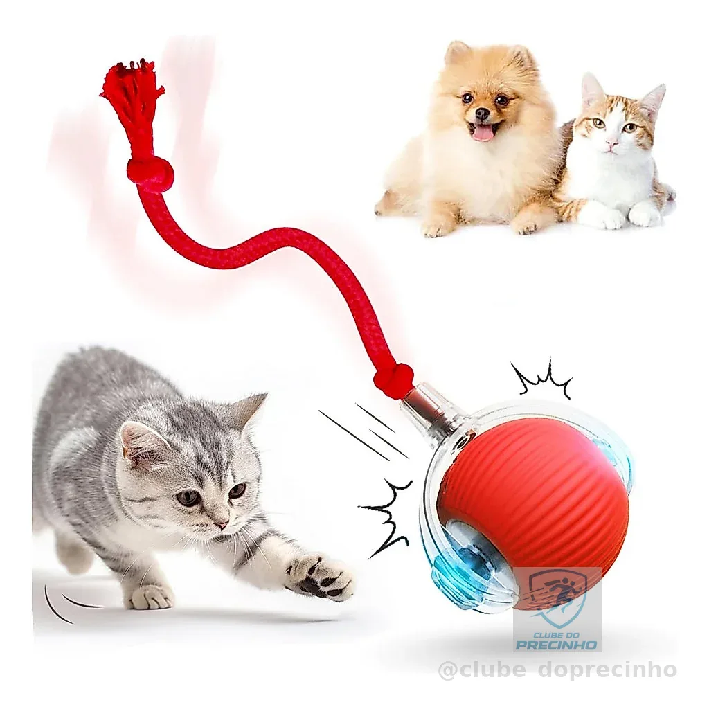 Bola Brinquedos com Cauda De Rolamento Automático  Do Falso Recarregável Bola Inteligente Gato Interativo