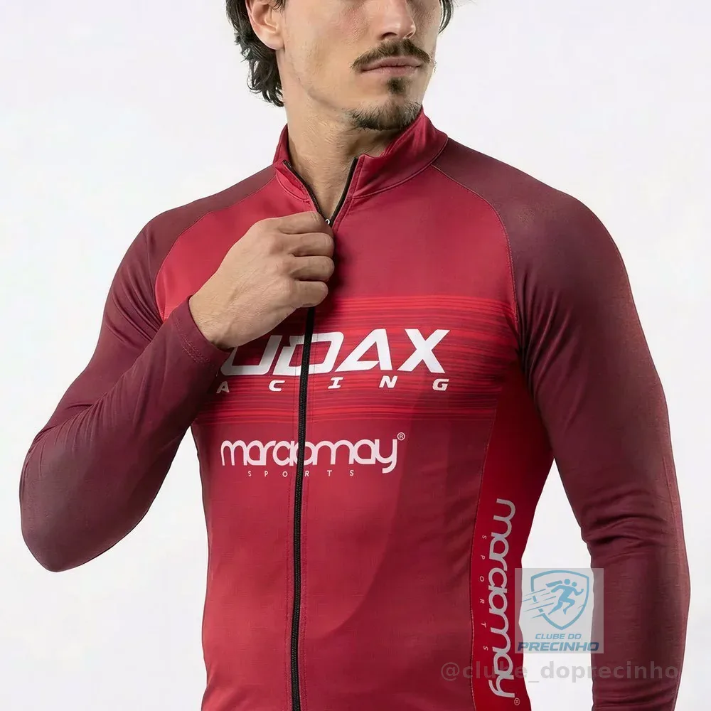 Camisa Ciclismo Manga Longa Peluciada Inverno Frio Unissex Equipe Audax Racing Márcio May Sports