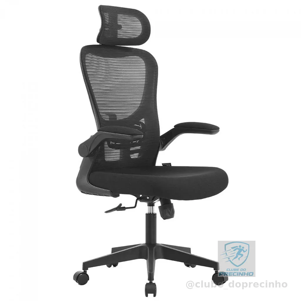 Cadeira De Escritório Dr. Office Handy V2, Mesh, Preta, DR-CH-HV2R1DBF