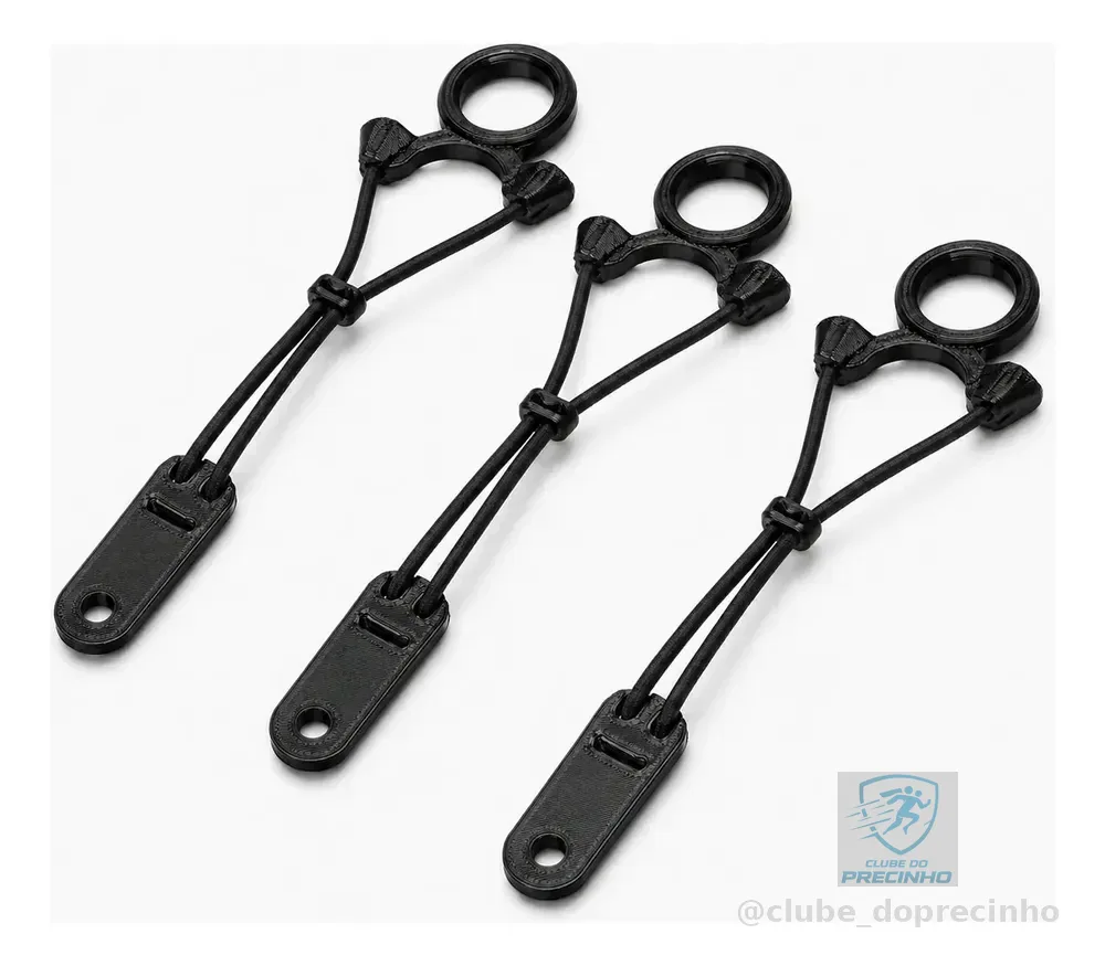 Kit 3 Elásticos Trava Salva Garrafa Caraman Ciclismo Triatlo Preto