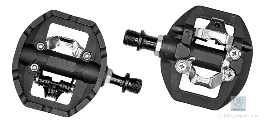 Pedal Clip Plataforma Gta Spd Bike Mtb Rolamento Eixo Cr-mo Bucha Du 9/16