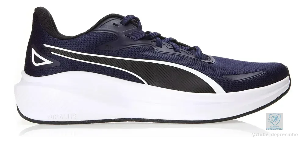 Tênis Masculino Skyrocket Lite Puma Puma Navy-puma Black-puma White Liso 41 Br