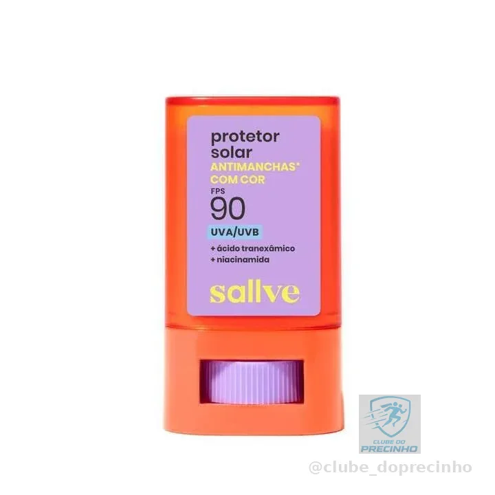 Sallve Protetor Solar Bastão Antimachas FPS 90 com Cor 4-15g