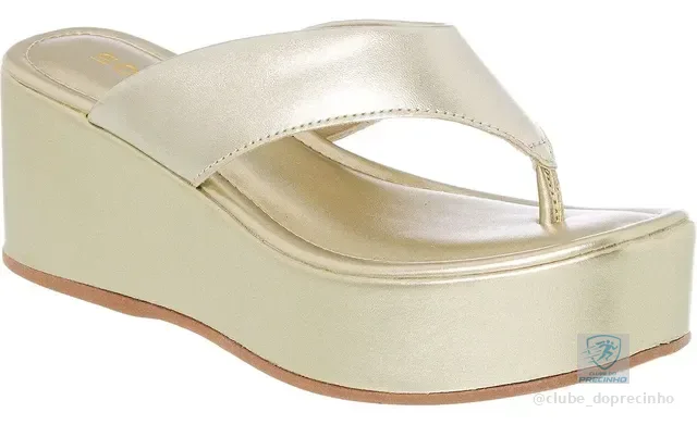 Sandália Feminina Sofiolí Plataforma Chinelo De Dedo Leve