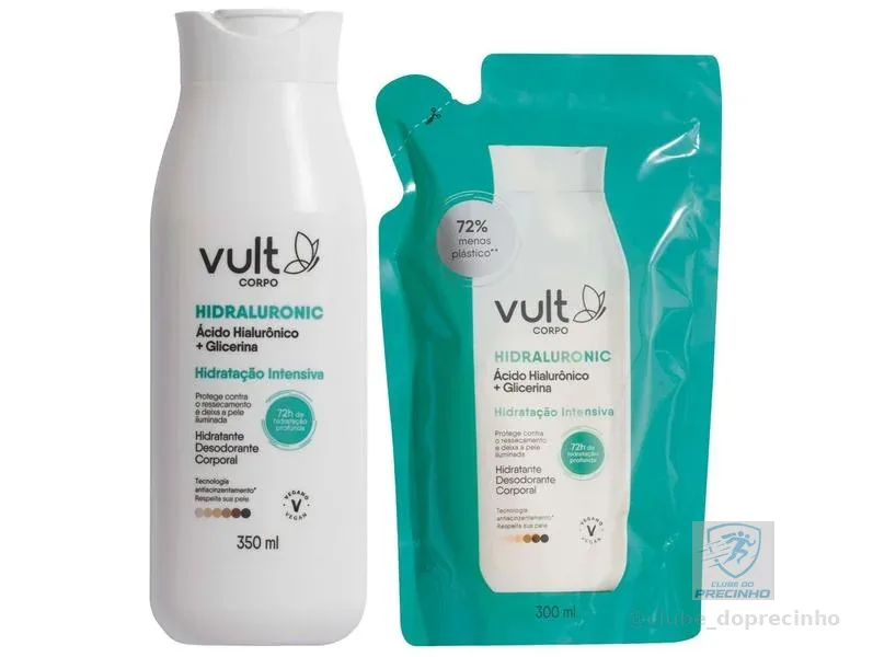 Kit Vult 1 Hidratante Corporal 350ml + 1 Refil Hidratante Corporal 300ml Hidraluronic