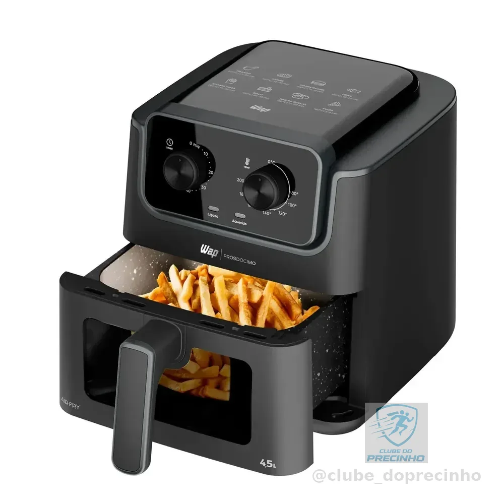 Wap Af01 Airfryer 4,5l Visor Com Luz Interna Antiaderente 127V