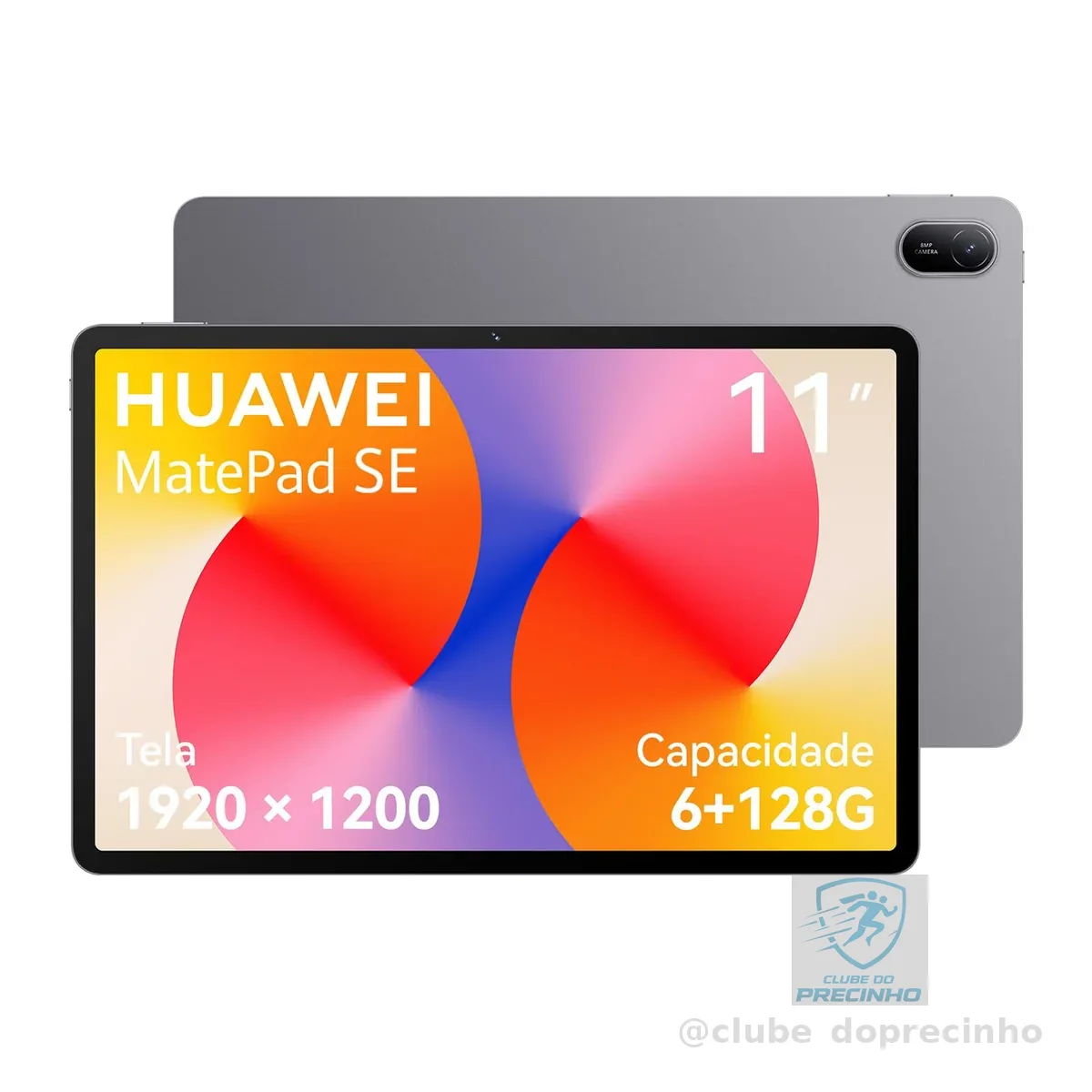 Tablet, HUAWEI MatePad SE 11, 6+128GB, Tela HUAWEI FullView de 11" para Conforto Visual，Superbateria de 7700 mAh 22,5W，Câmera Traseira 8 MP，Câmera Frontal 5 MP，Cinza Nebula