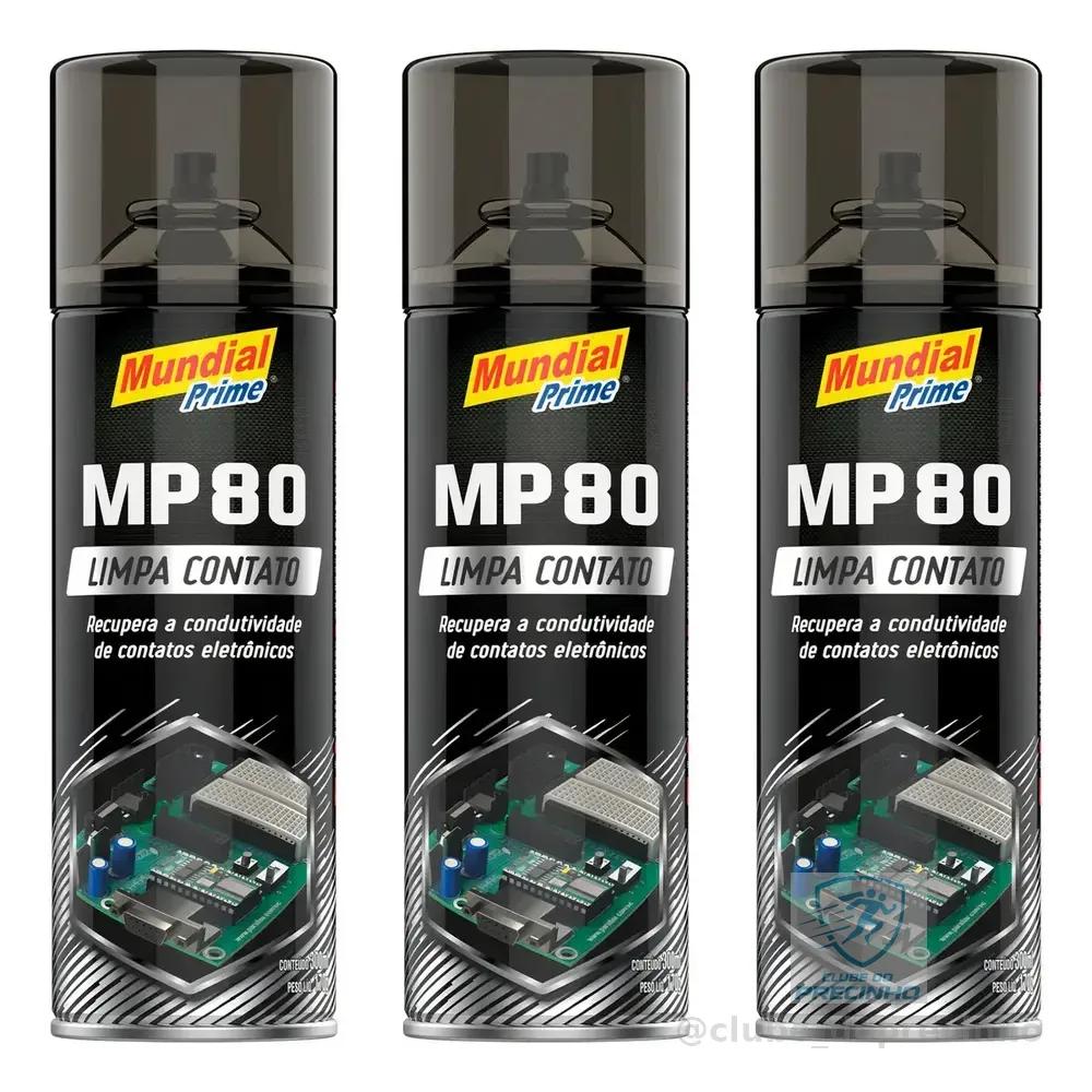 Kit 03 Uni Limpa Contato Elétrico Eletronico Mundial Prime