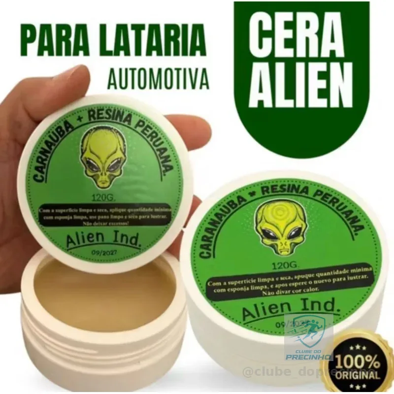 Cera Espelhamento Cerâmico Tira Riscos Repele Água ALIEN IND