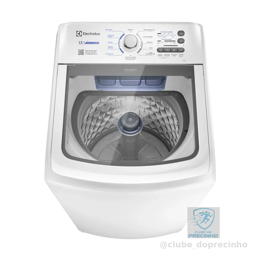 Máquina de Lavar Electrolux 13kg Branca Essential Care com Cesto Inox e Jet&Clean (LED13)