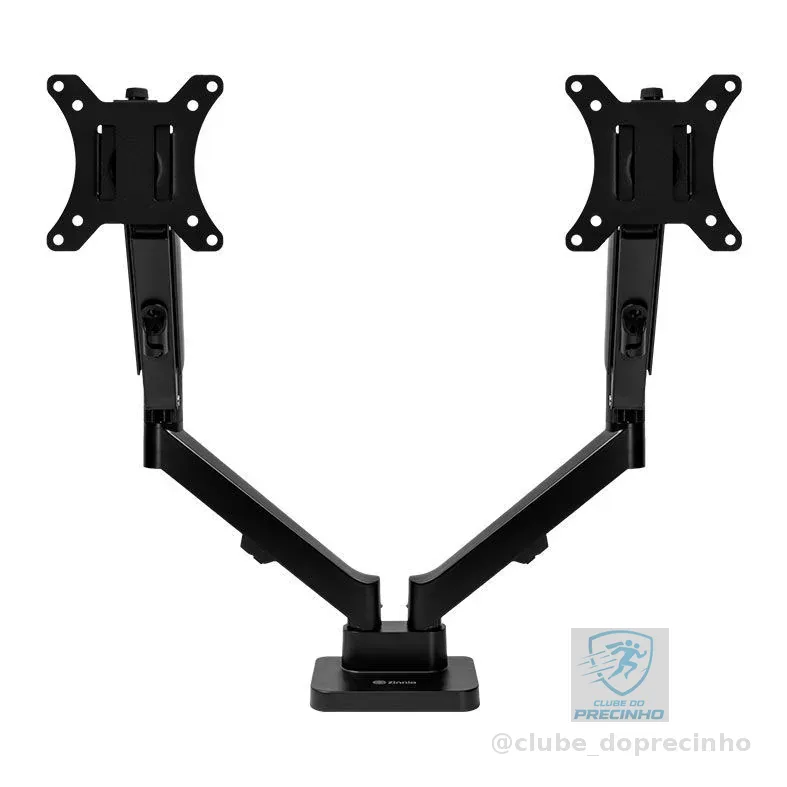 Suporte Articulado Para 2 Monitores 13 a 32 Pistão a Gás Zinnia Nimbo 210 Preto